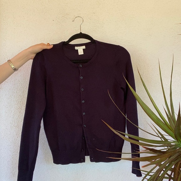 deep navy blue cardigan (crosslist on depop) - Picture 4 of 4